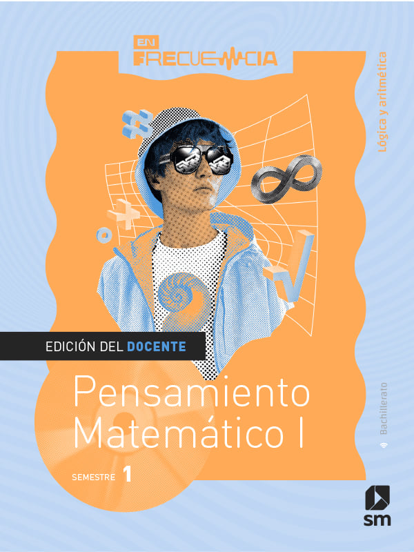 Portada de Pensamiento Matemático I, edición del docente